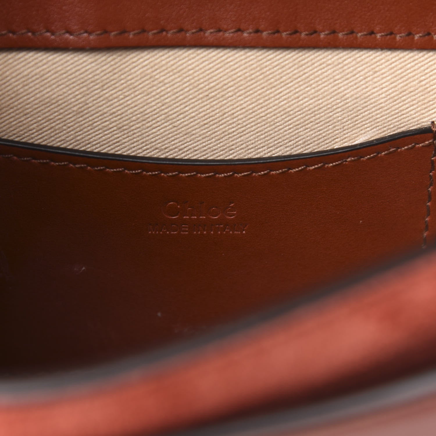 Chloe Calfskin Small Tess Bag Sepia Brown 7 of 14