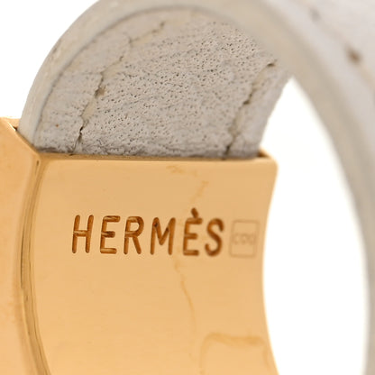 Hermes Epsom Collier De Chien CDC Ring L White 4 of 5