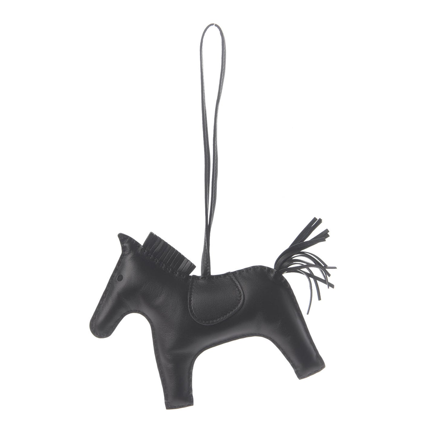 Milo Lambskin Grigri Rodeo Horse Bag Charm GM So Black