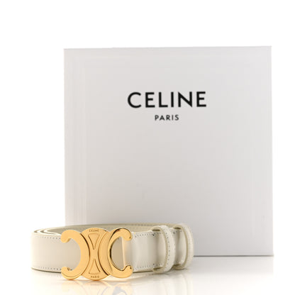 Celine Taurillon Triomphe Medium 25mm Belt 80 32 Rice 7 of 7
