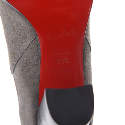Christian Louboutin Crosta Verabotta 85 Chelsea Boots 35.5 Grey Black Lucido 6 of 6