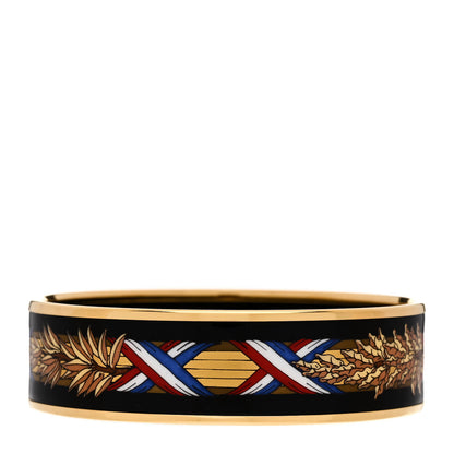 Hermes Enamel Printed Wide Liberte Egalite Fraternite Bracelet 65 3 of 5