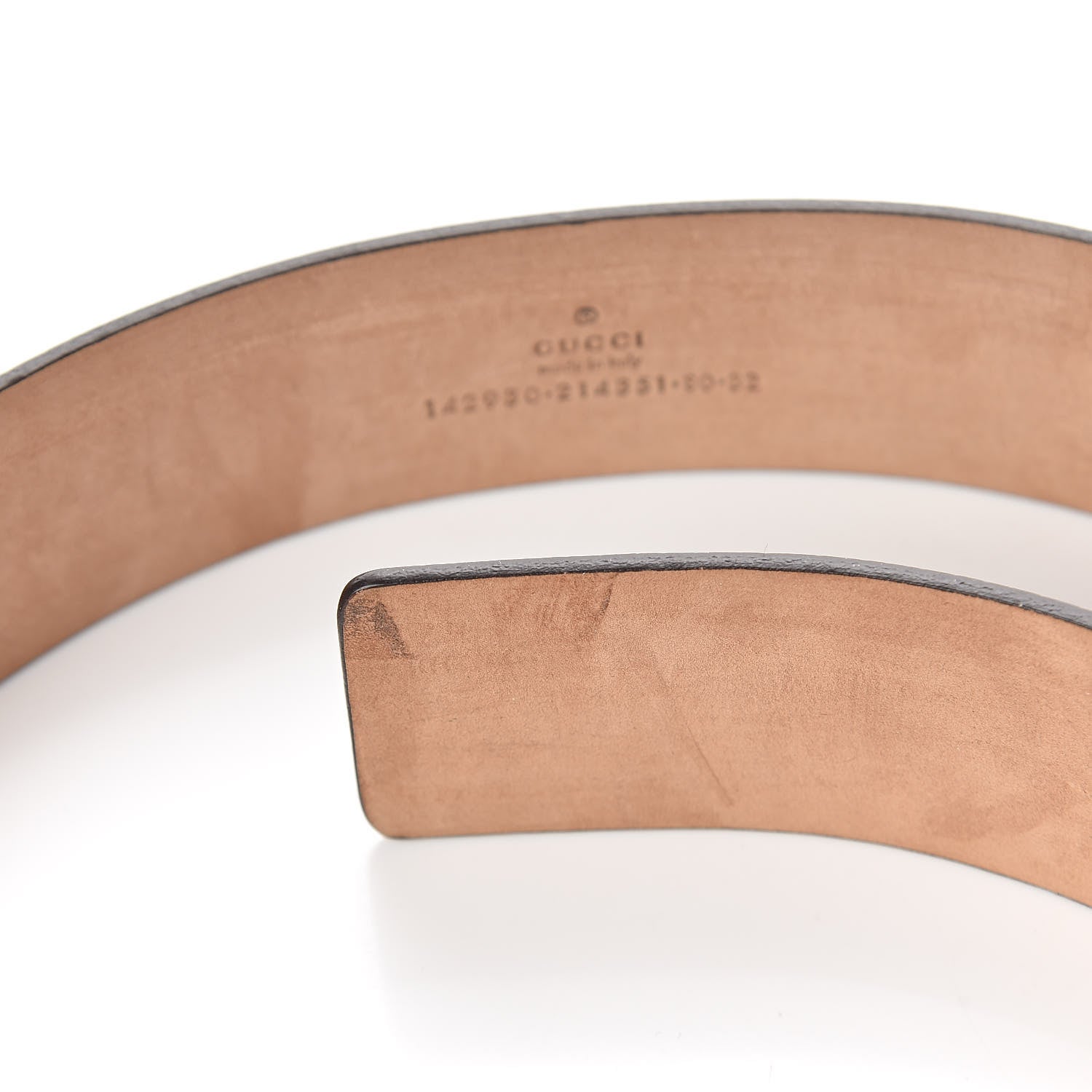 Gucci GG Supreme Monogram Niagara Lux Calfskin Interlocking G 40mm Belt 80 32 Beige Ebony Cocoa 5 of 7