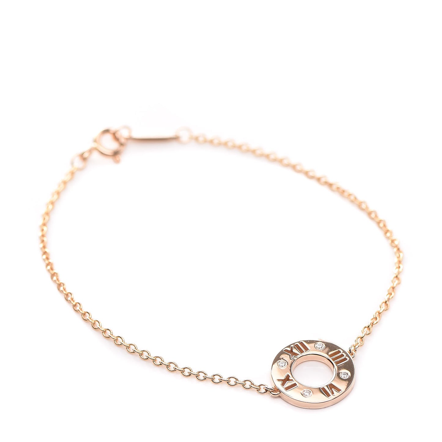 18K Rose Gold Diamond Atlas Pierced Bracelet