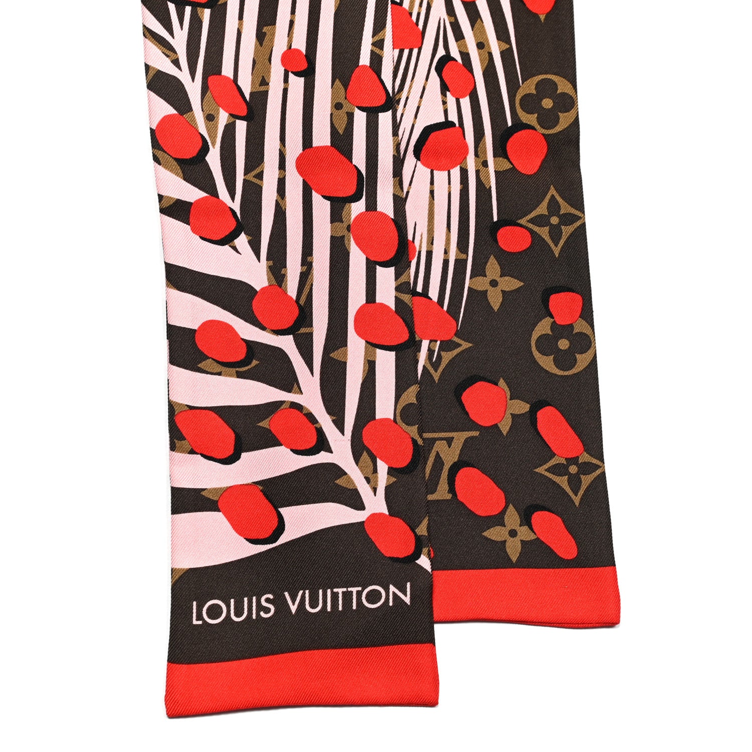 Louis Vuitton Silk Monogram Jungle Dots Bandeau Sugar Pink Poppy 2 of 3