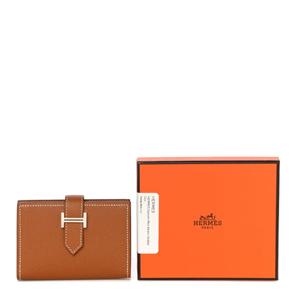 Hermes Epsom Bearn Card Holder Wallet Gold 14 of 14