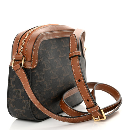 Celine Triomphe Canvas Small Camera Bag Tan 3 of 15