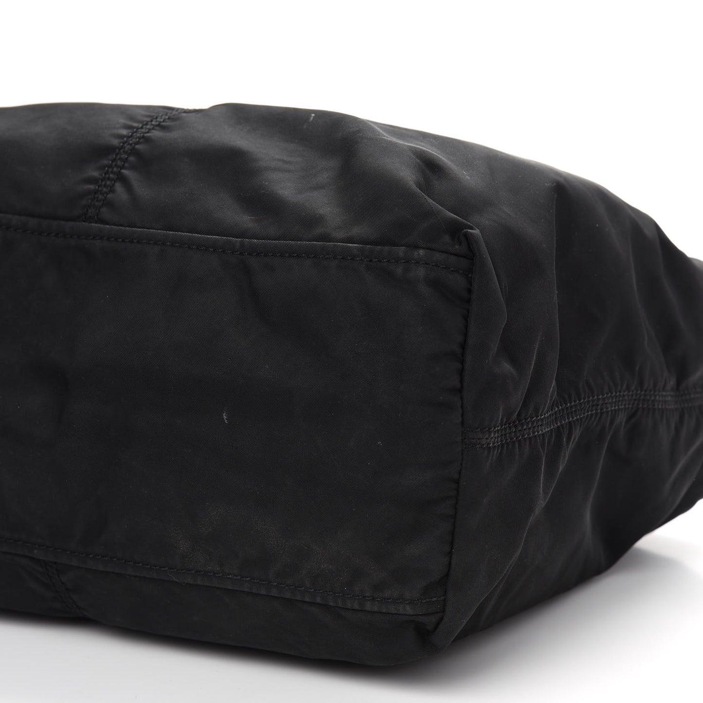 Nylon Calfskin Vela Tote Black