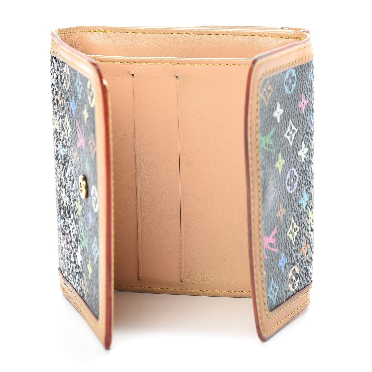 Louis Vuitton Monogram Multicolor Porte-Monnaie Billets Wallet Black 6 of 13