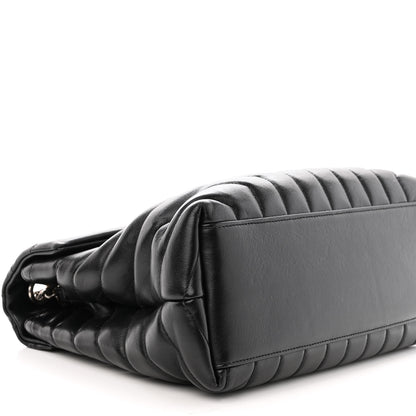 Saint Laurent Calfskin Y Quilted Monogram Medium Loulou Chain Satchel Black 9 of 17