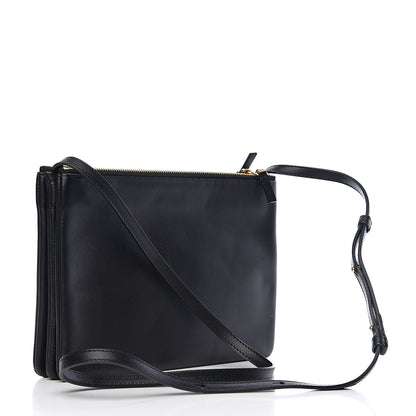 Celine Lambskin Large Trio Crossbody Bag Black 2 of 9