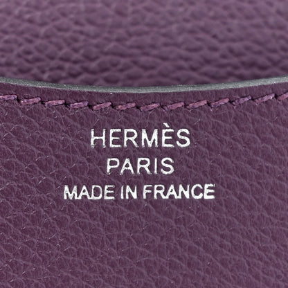 Hermes Evercolor Bi-Color Constance Slim Wallet Cassis Bleu Royale 8 of 9