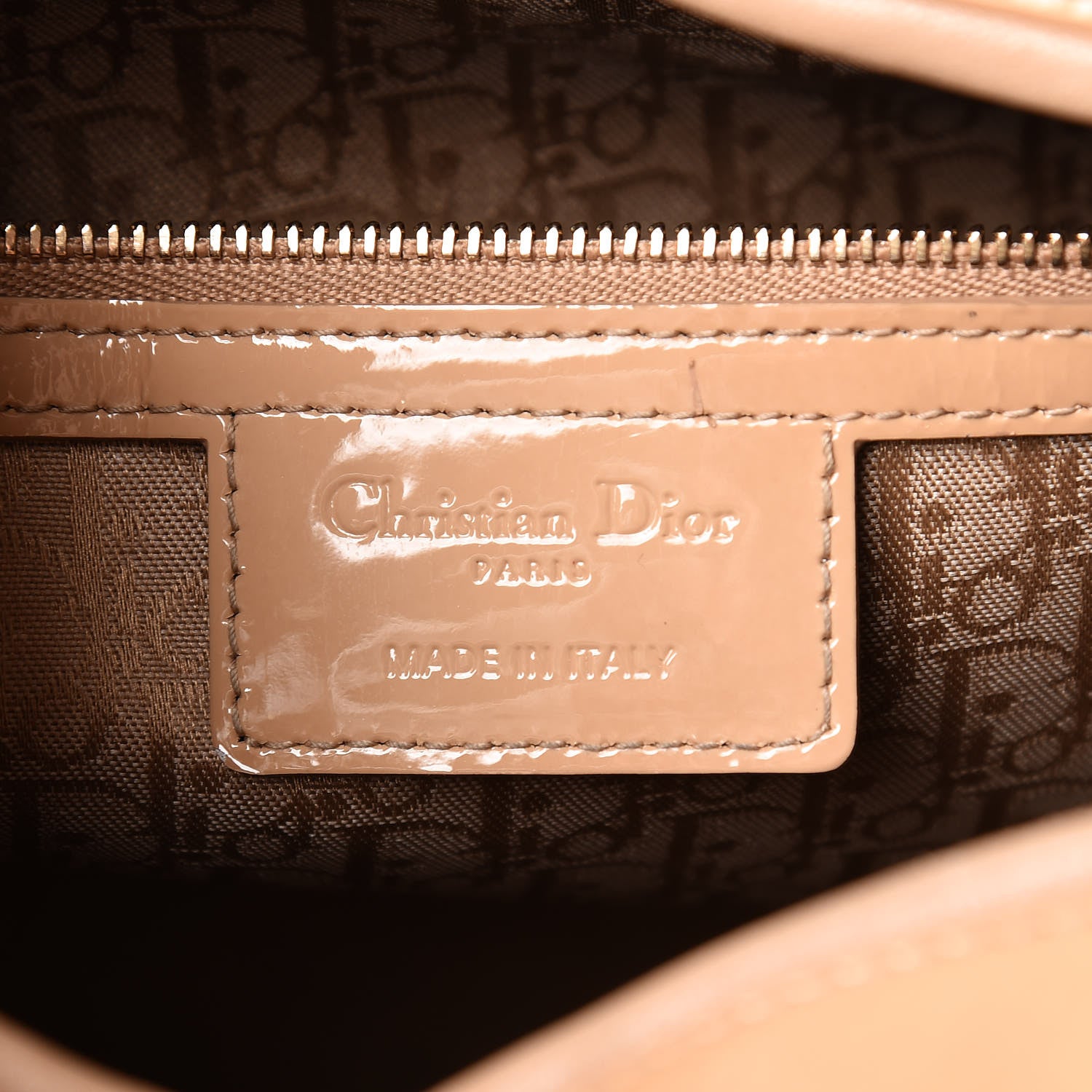 Christian Dior Patent Cannage Large Lady Dior Dark Beige 6 of 16
