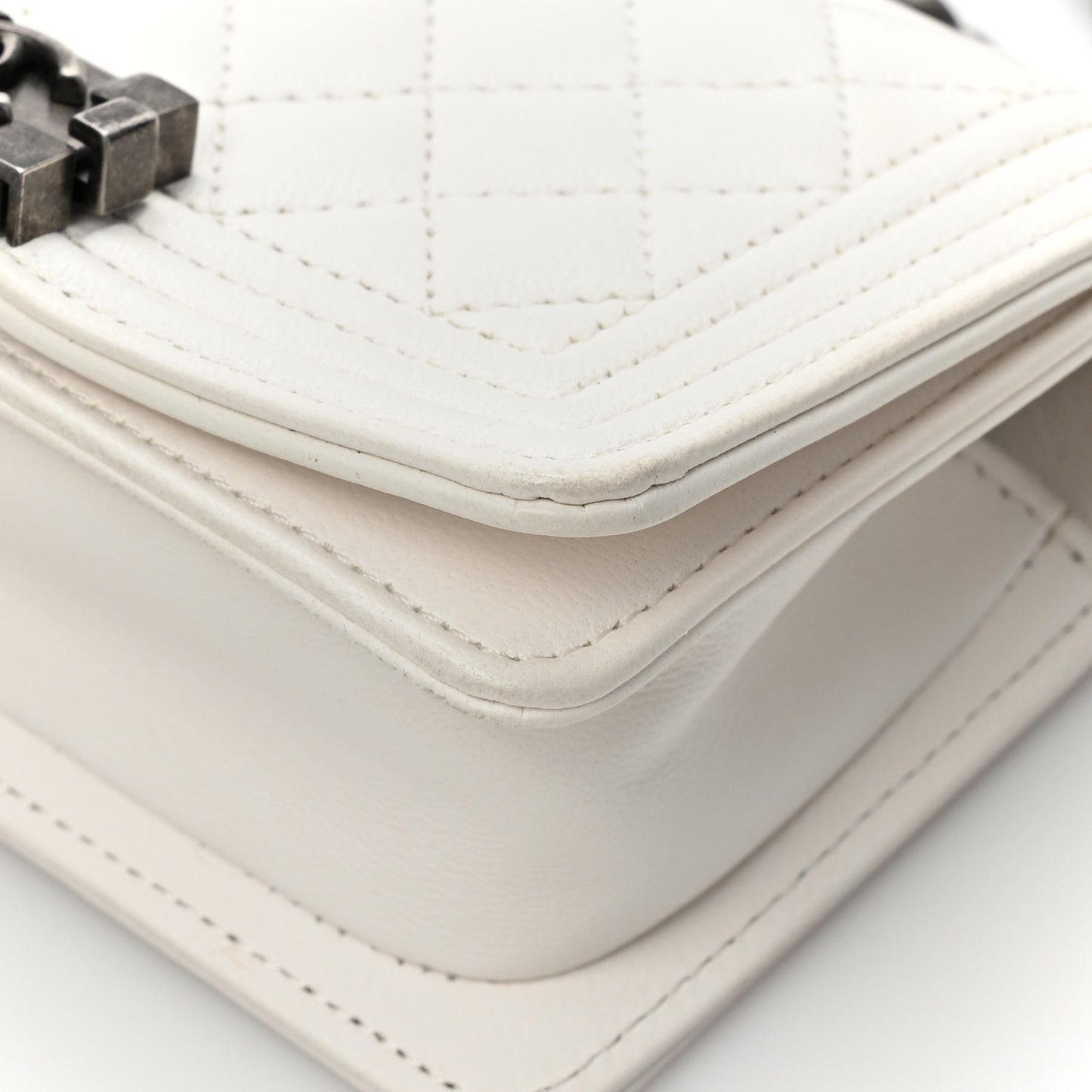 Lambskin Calfskin Tweed Success Story Set of 4 Minis Bags White