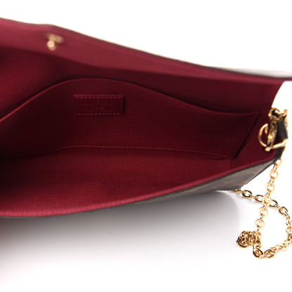 Louis Vuitton Monogram Pochette Felicie Chain Wallet Fuchsia 5 of 10