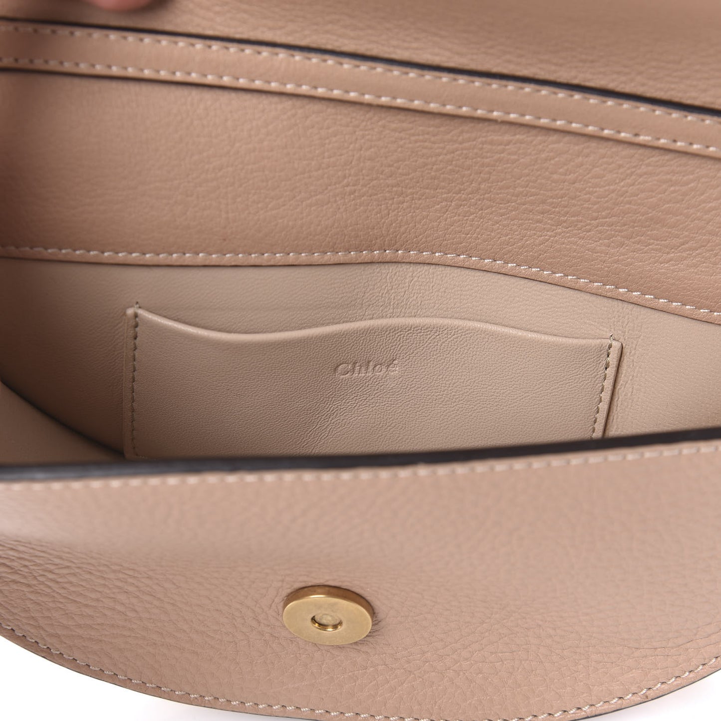 Calfskin Small Nile Bracelet Minaudiere Bag Biscotti Beige