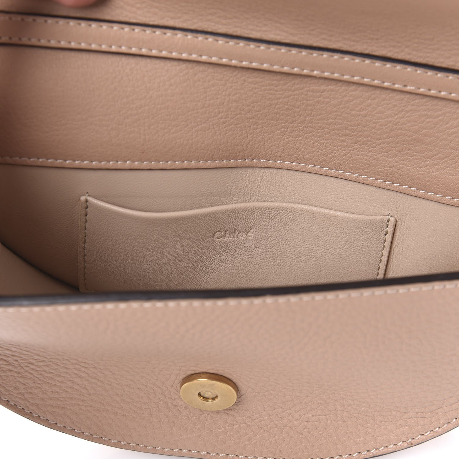 Chloe Calfskin Small Nile Bracelet Minaudiere Bag Biscotti Beige 8 of 10