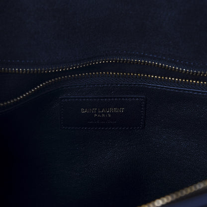 Saint Laurent Suede Fringe Small Sac De Jour Black 6 of 9