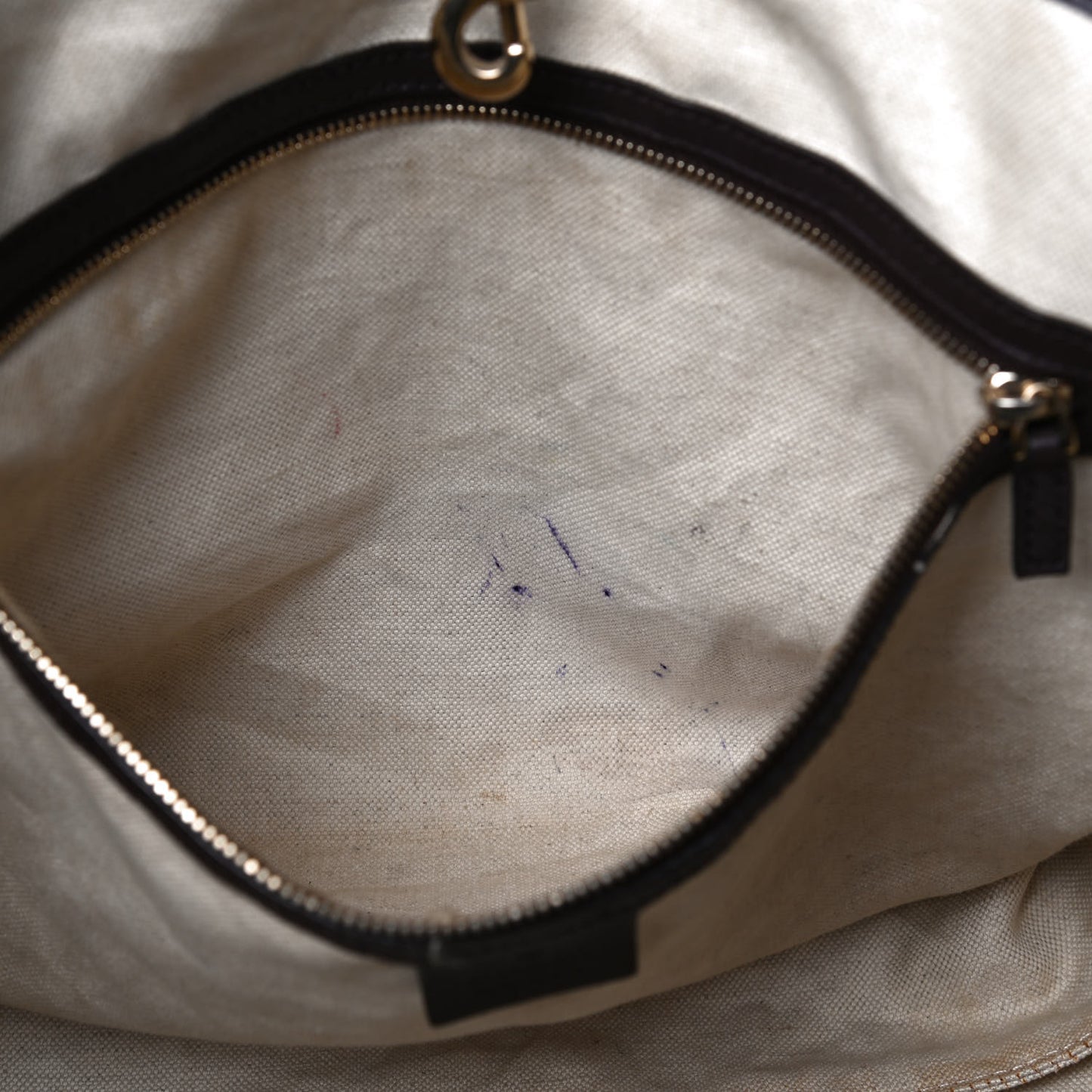 GG Supreme Monogram Medium Nice Tote Dark Brown