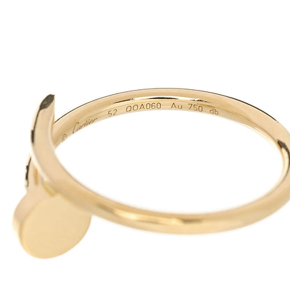 Cartier 18K Yellow Gold Small Juste Un Clou Ring 52 6 5 of 6