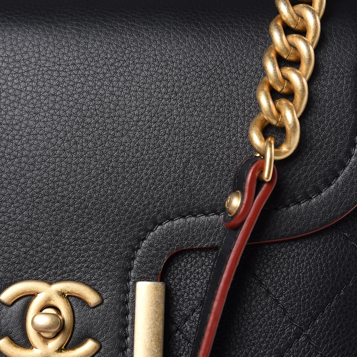 Chanel Calfskin Stitched Archi Chic Large Tote Black 12 of 12