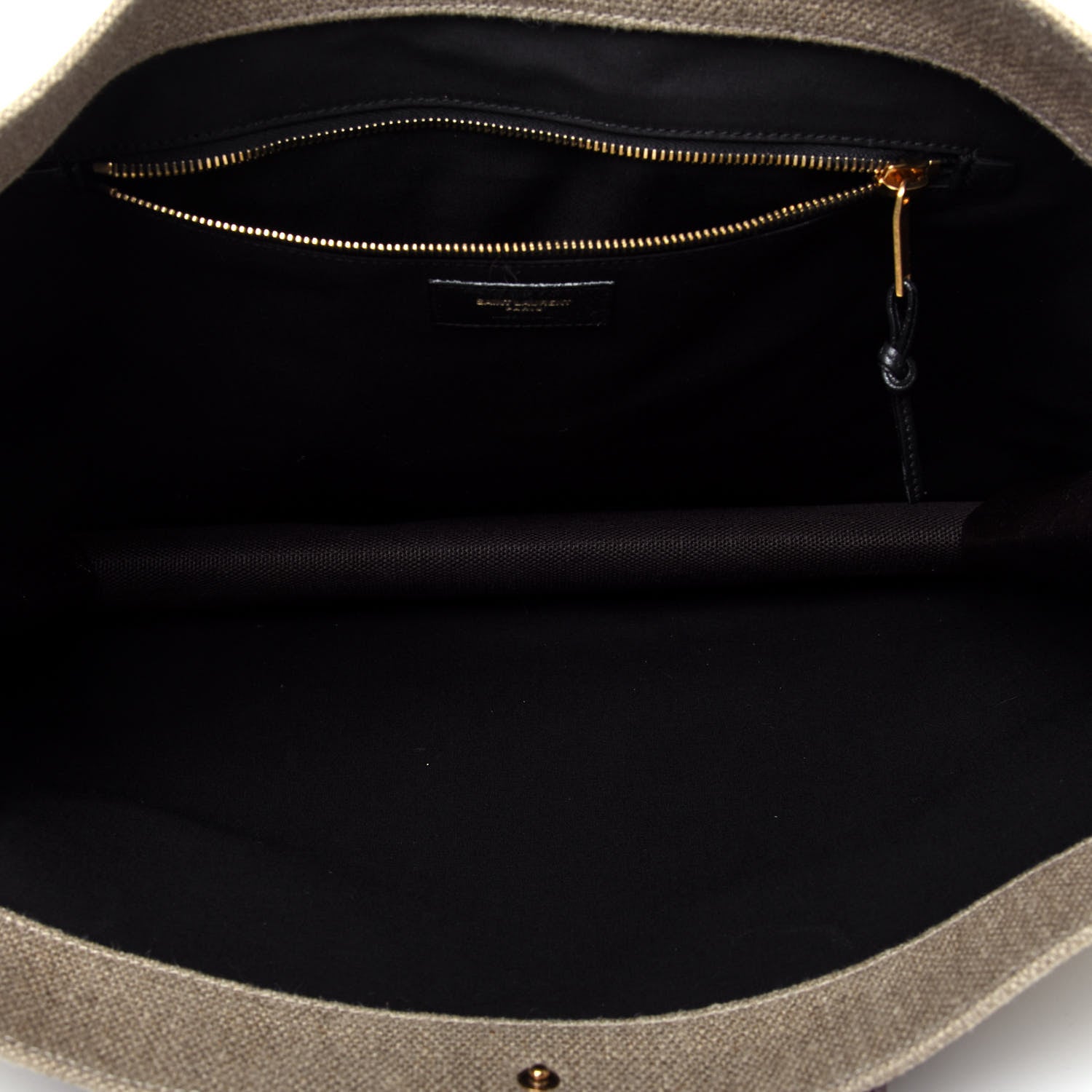 Saint Laurent Linen Calfskin Rive Gauche Tote Natural 5 of 11