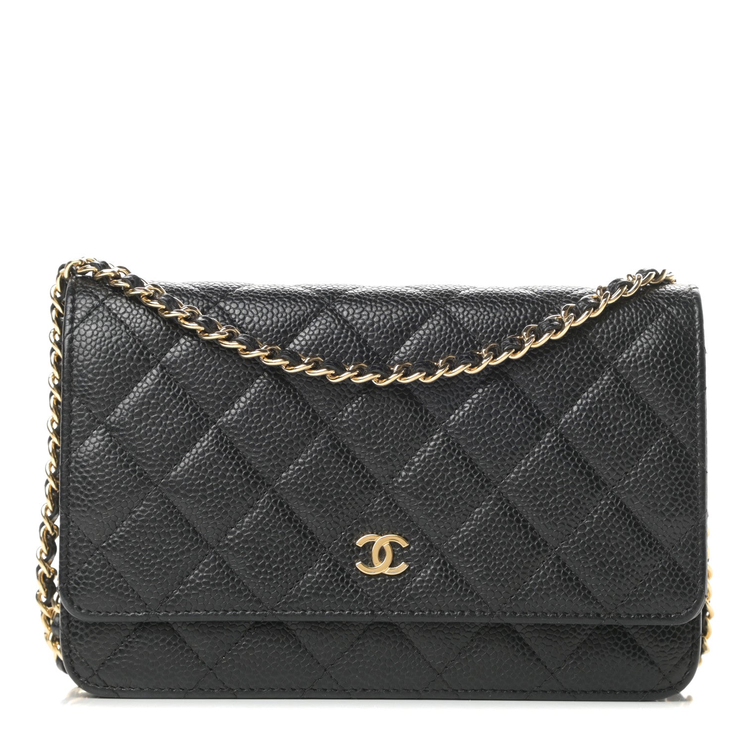 Chanel Caviar Quilted Wallet On Chain WOC Black 1 of 14