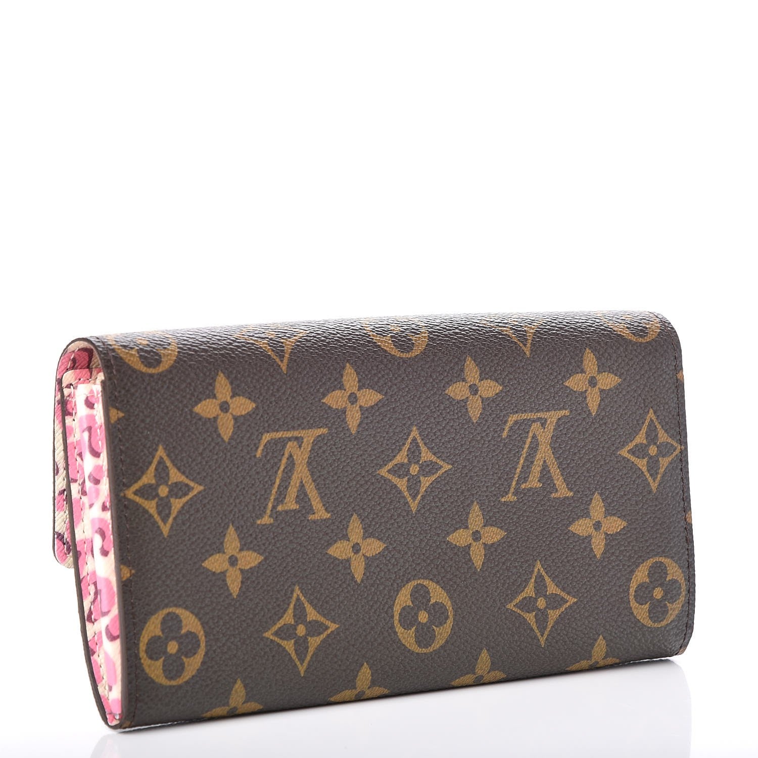 Louis Vuitton Monogram Leopard Sarah Wallet Blanc Corail 3 of 9
