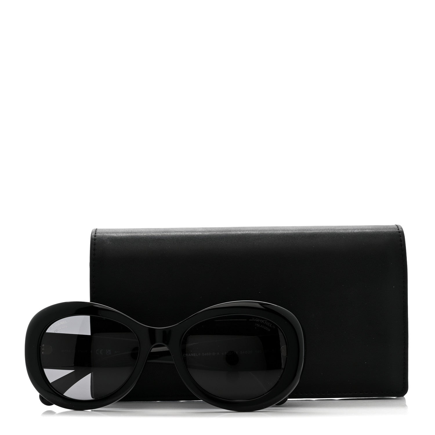 Chanel Acetate Polarized CC Sunglasses 5468-B-A Black 8 of 8