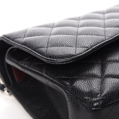 Chanel Caviar Quilted Jumbo Double Flap Black 11 of 12