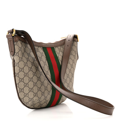 Gucci GG Supreme Monogram Web Small Ophidia Half Moon Hobo Brown 3 of 17