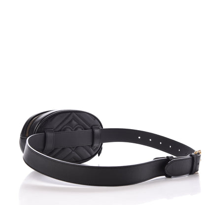 Gucci Calfskin Matelasse GG Marmont Belt Bag 85 34 Black 3 of 7