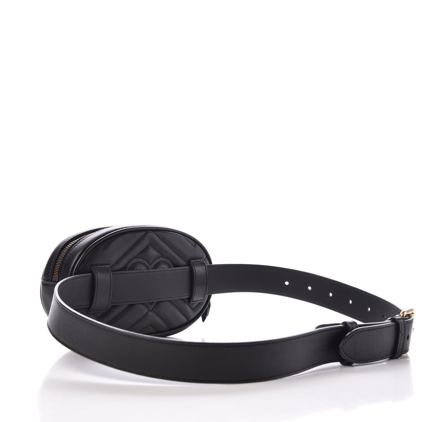Calfskin Matelasse GG Marmont Belt Bag 85 34 Black
