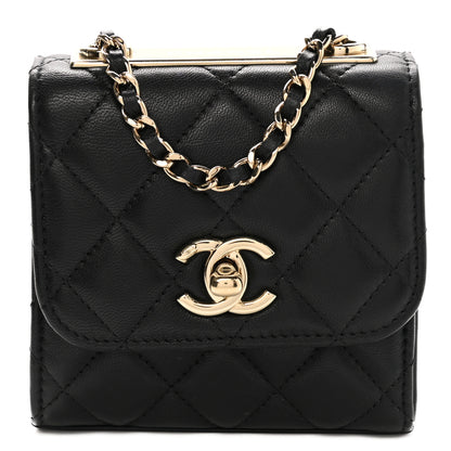 Chanel Lambskin Quilted Mini Trendy CC Chain Wallet Black 1 of 10