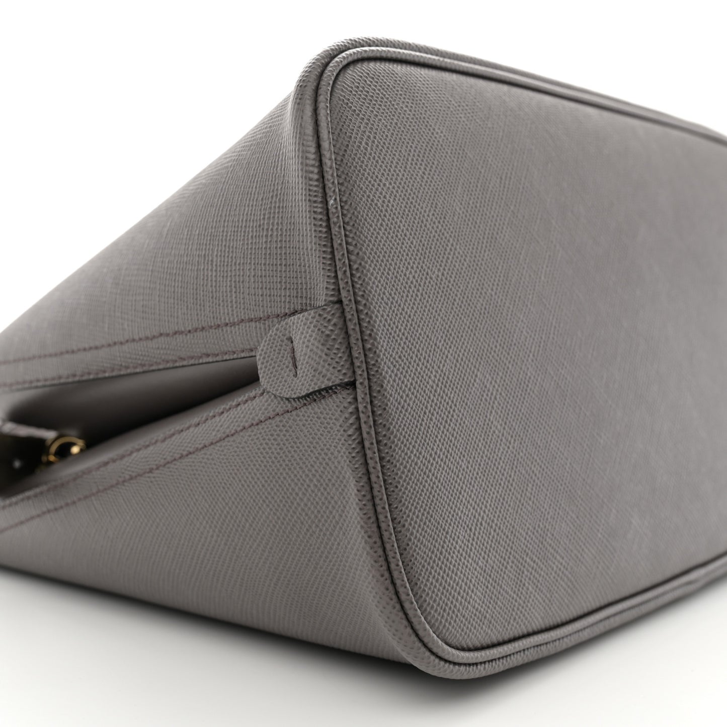 Saffiano Cuir Calfskin Matinee Tote Fumo Black