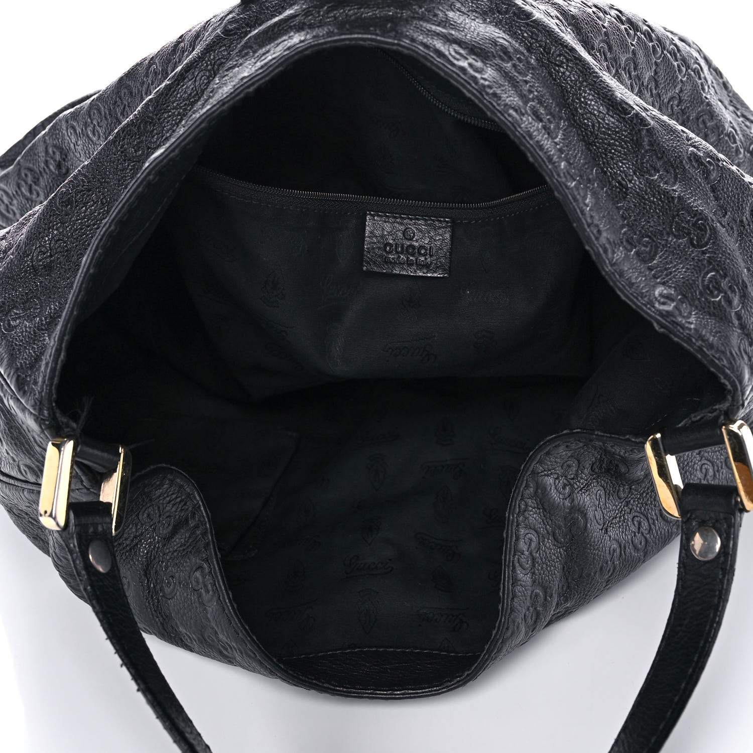 Gucci Guccissima Large New Ladies Web Hobo Black 5 of 14