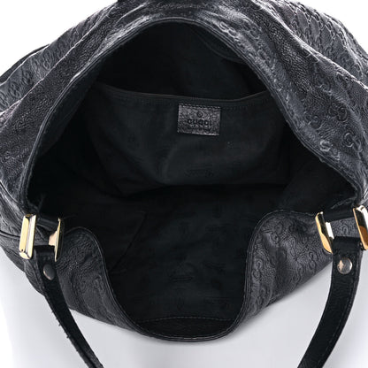 Gucci Guccissima Large New Ladies Web Hobo Black 5 of 14