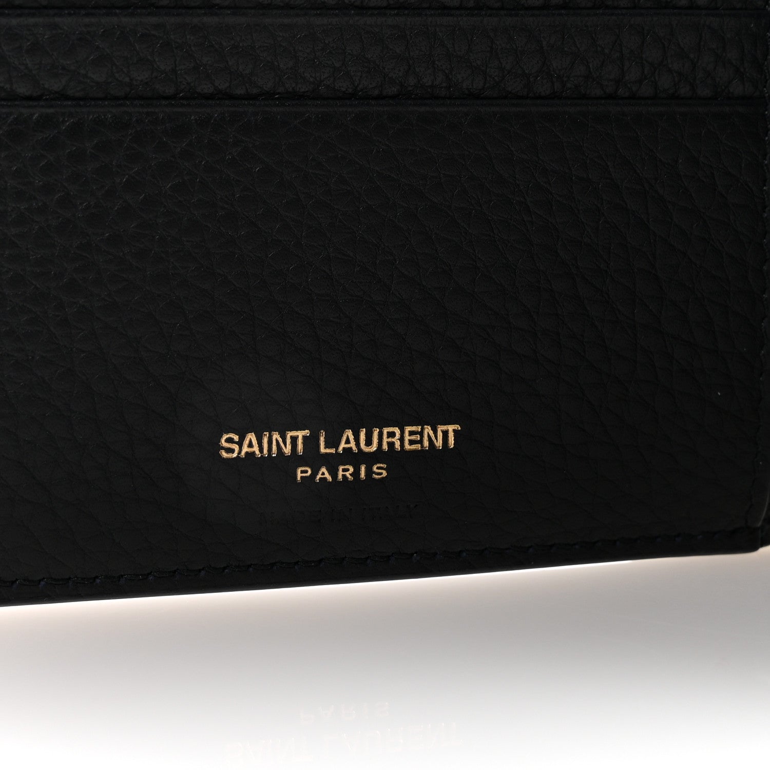 Saint Laurent Grained Calfskin Tiny Cassandre East West Wallet Midnight Blue 6 of 7