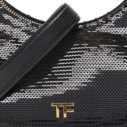 Tom Ford Sequin Embellished Mini Bianca Hobo Black 7 of 9