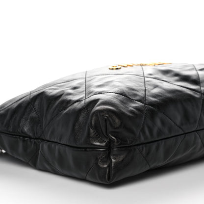 Chanel Shiny Calfskin Quilted Chanel 22 Black 12 of 13