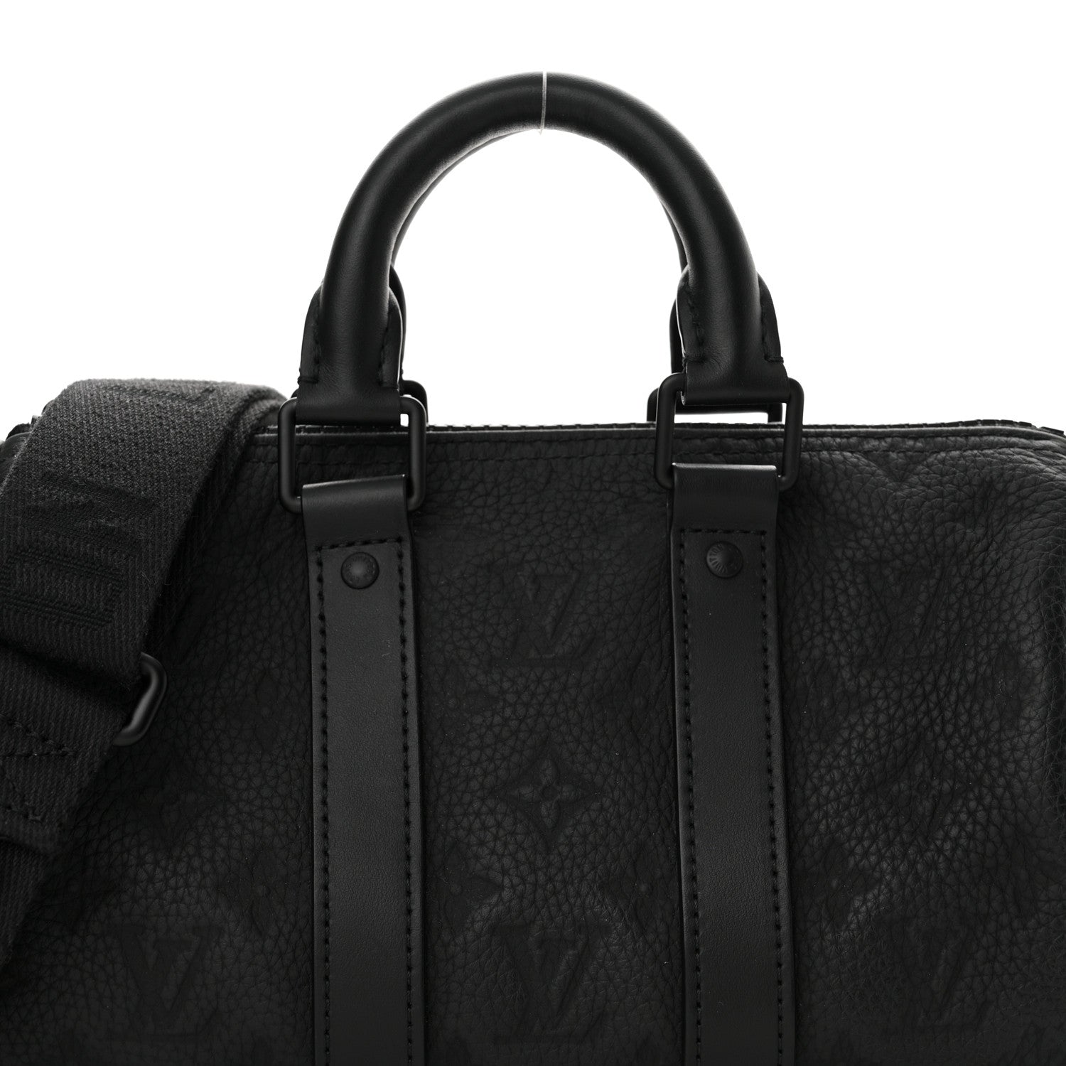 Louis Vuitton Monogram Taurillon Keepall Bandouliere 25 Black 7 of 10