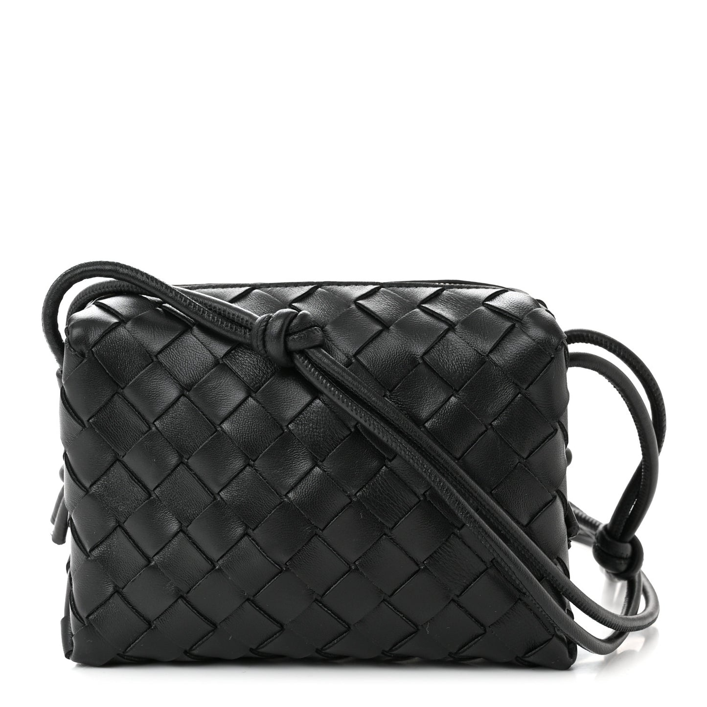 Nappa Intrecciato Mini Loop Camera Bag Black