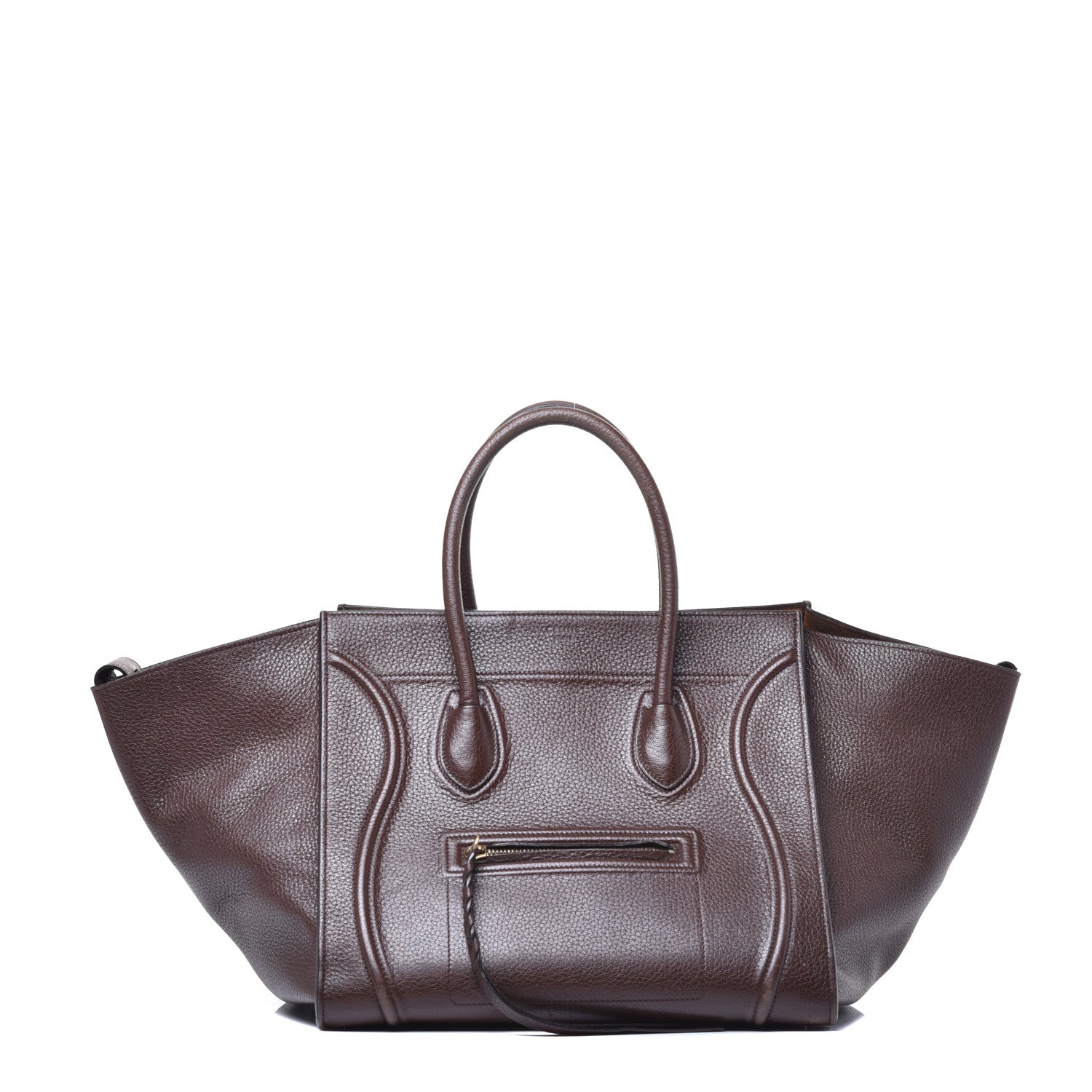 Celine Grained Calfskin Medium Phantom Luggage Brown 1 of 8