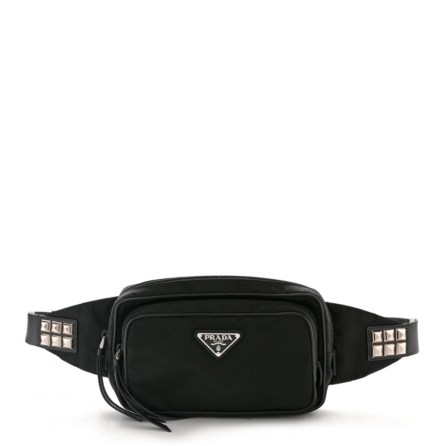 Tessuto Nylon Saffiano Belt Bag Black