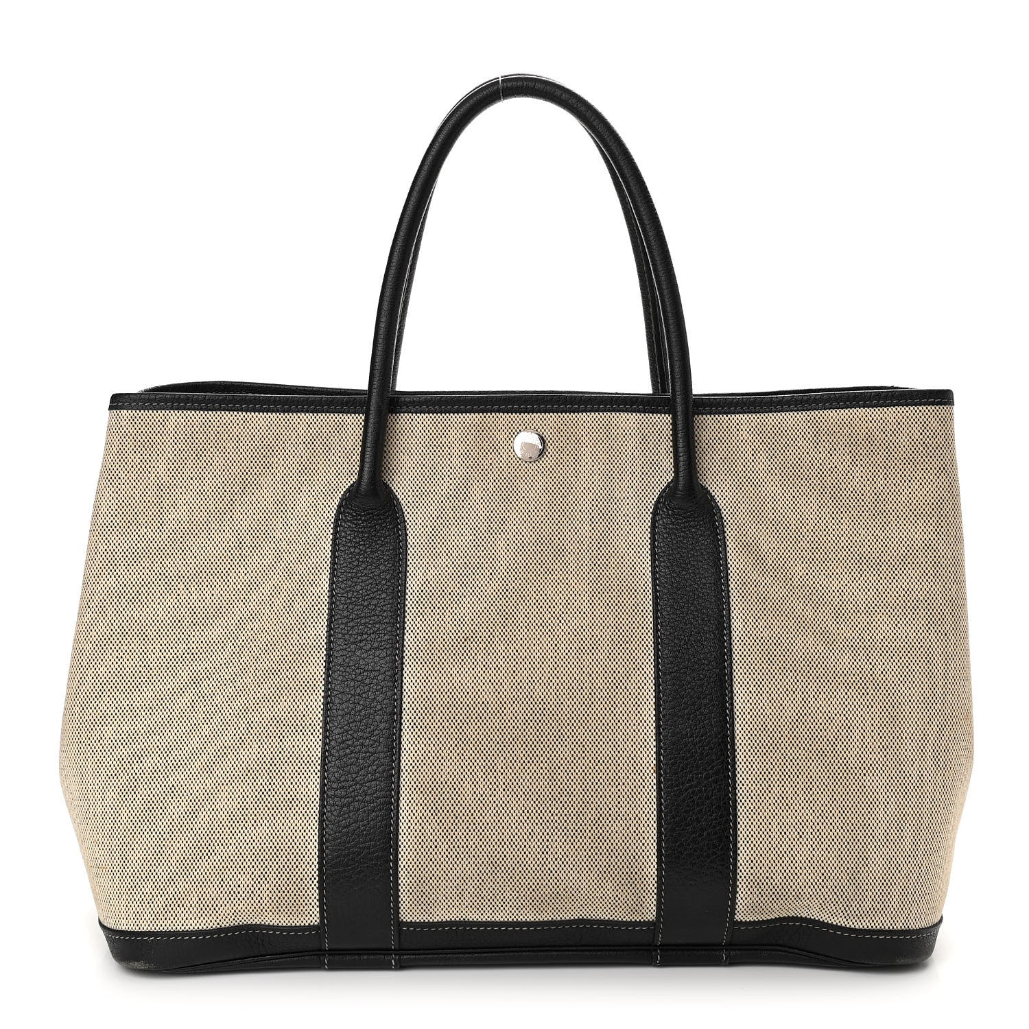 Hermes Toile Buffle Skipper Garden Party 36 MM Tote Black 1 of 13