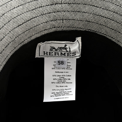 Hermes Linen Cotton Colette Bucket Hat 58 Black 8 of 9