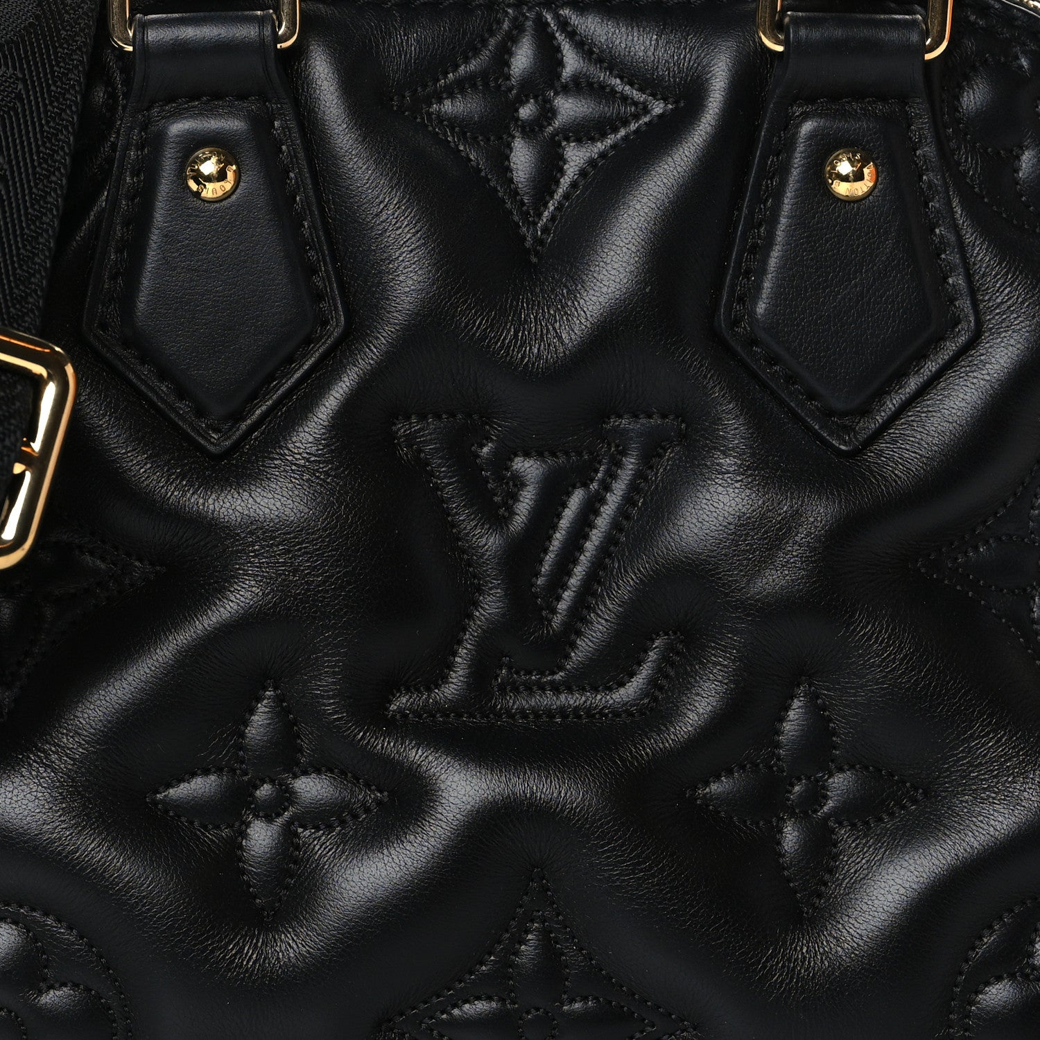 Louis Vuitton Calfskin Bubblegram Alma BB Black 7 of 10