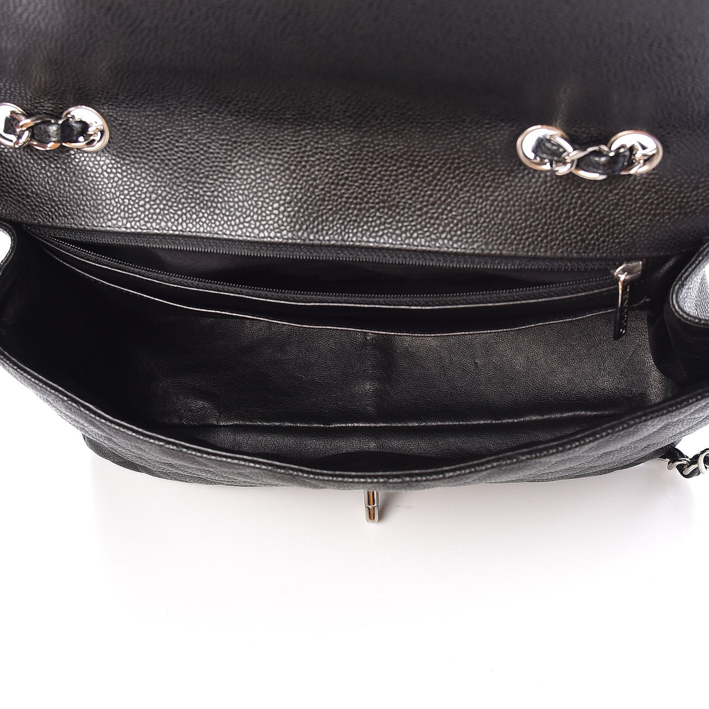 Caviar Quilted Jumbo Single Flap Black