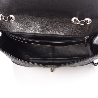 Chanel Caviar Quilted Jumbo Single Flap Black 5 of 10
