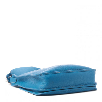 Hermes Taurillon Clemence Evelyne III PM Blue Jean 4 of 10